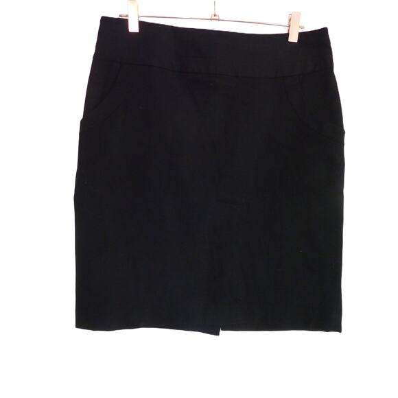 Banana Republic Black Knee Length Skirt 8 - Picture 1 of 7